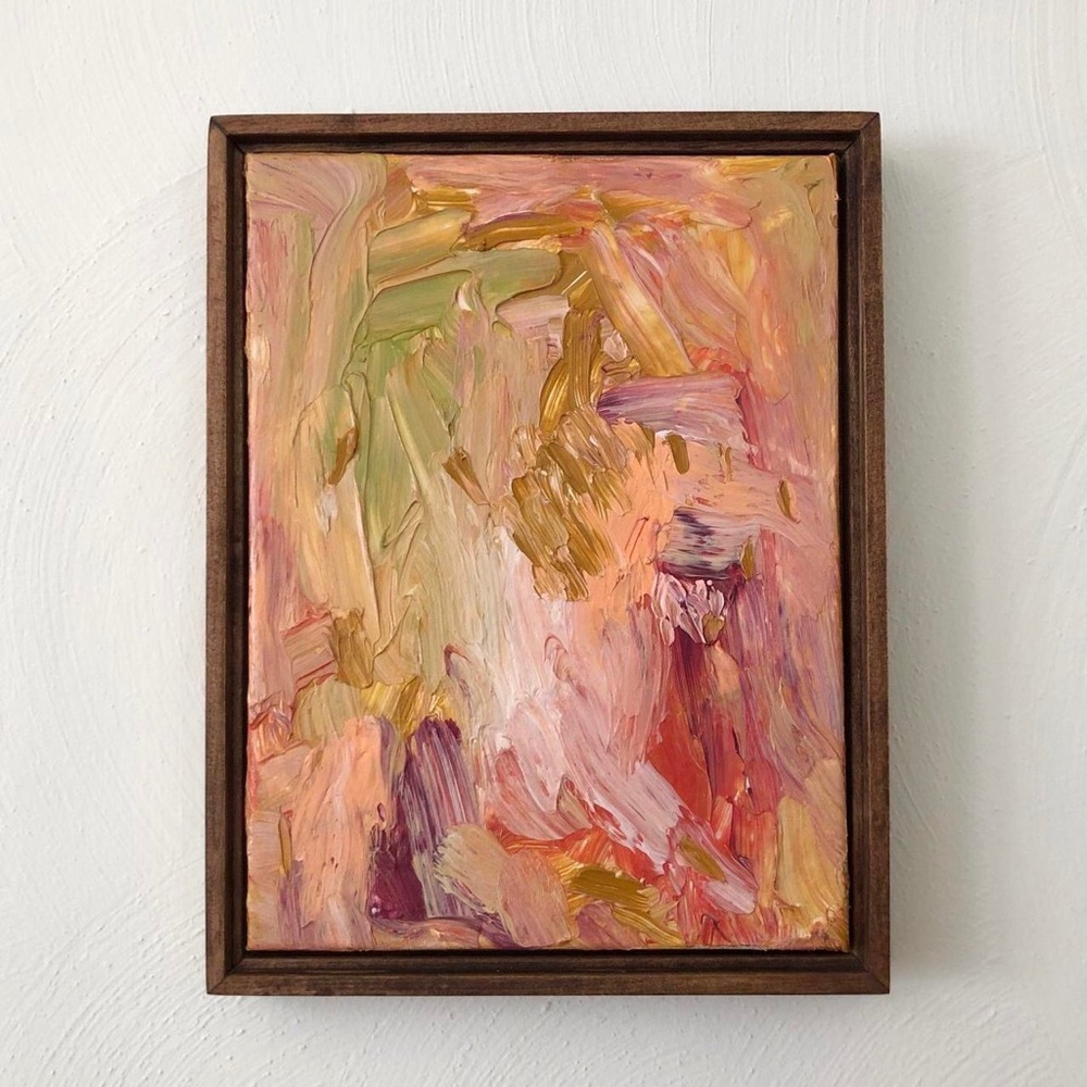 original abstract artwork - acrylic and gel on stretched canvas - framed